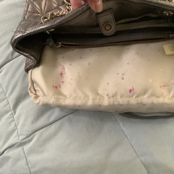 Kate Spade quilted metallic gray shoulder bag - Picture 6 of 10